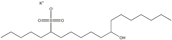 12-Hydroxynonadecane-6-sulfonic acid potassium salt Struktur