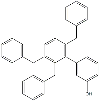 3-(2,3,6-Tribenzylphenyl)phenol Struktur