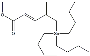 4-[(Tributylstannyl)methyl]-2,4-pentadienoic acid methyl ester Struktur