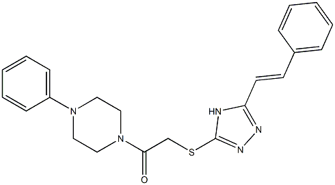 2-[[5-Styryl-4H-1,2,4-triazol-3-yl]thio]-1-(4-phenylpiperazino)ethanone Struktur