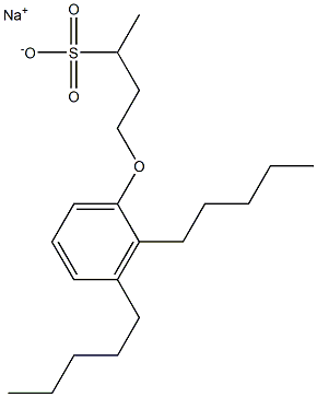 4-(2,3-Dipentylphenoxy)butane-2-sulfonic acid sodium salt Struktur