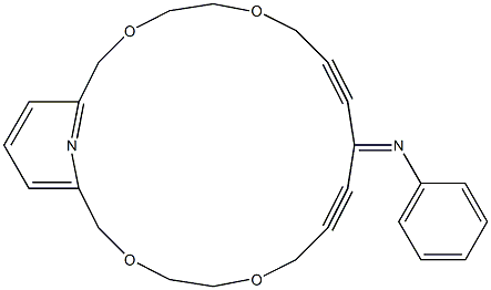 10-Phenylimino-3,6,14,17-tetraoxa-23-azabicyclo[17.3.1]tricosa-1(23),19,21-triene-8,11-diyne Struktur