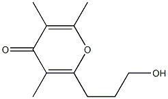 3,5,6-Trimethyl-2-(3-hydroxypropyl)-4H-pyran-4-one Struktur