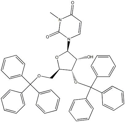 3'-O,5'-O-Ditrityl-3-methyluridine Struktur