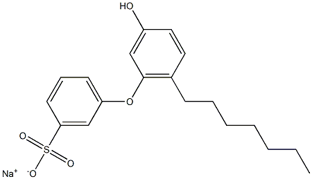 3'-Hydroxy-6'-heptyl[oxybisbenzene]-3-sulfonic acid sodium salt Struktur