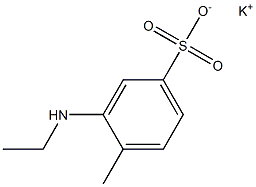 3-Ethylamino-4-methylbenzenesulfonic acid potassium salt Struktur