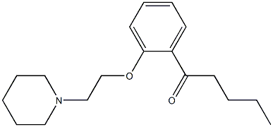 1-[2-(2-Piperidinoethoxy)phenyl]-1-pentanone Struktur