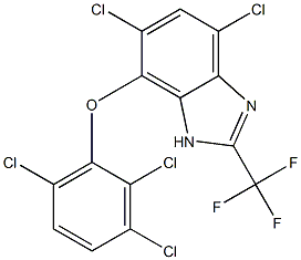 4,6-Dichloro-7-(2,3,6-trichlorophenoxy)-2-trifluoromethyl-1H-benzimidazole Struktur