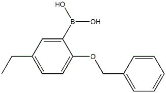 2-Benzyloxy-5-ethylphenylboronic acid Struktur