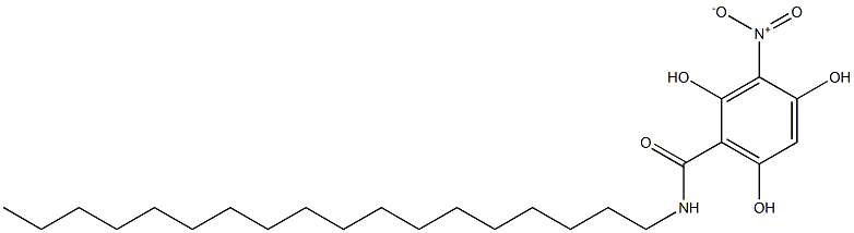 2,4,6-Trihydroxy-3-nitro-N-octadecylbenzamide Struktur