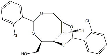 2-O,6-O:3-O,5-O-Bis(2-chlorobenzylidene)-L-glucitol Struktur