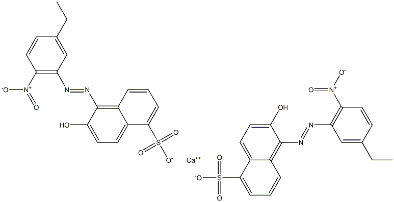 Bis[1-[(3-ethyl-6-nitrophenyl)azo]-2-hydroxy-5-naphthalenesulfonic acid]calcium salt Struktur