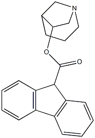 9H-Fluorene-9-carboxylic acid 1-azabicyclo[3.2.1]octan-6-yl ester Struktur