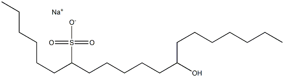 13-Hydroxyicosane-7-sulfonic acid sodium salt Struktur