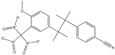 4-[1,1,2-Trimethyl-2-(4-methoxy-3-trinitromethylphenyl)propyl]benzonitrile Struktur