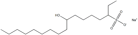 8-Hydroxyheptadecane-3-sulfonic acid sodium salt Struktur