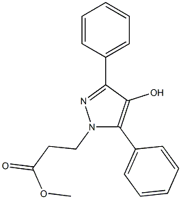 3-(4-Hydroxy-3,5-diphenyl-1H-pyrazol-1-yl)propanoic acid methyl ester Struktur