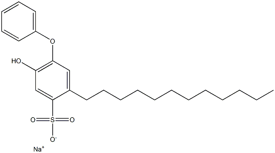 6-Hydroxy-3-dodecyl[oxybisbenzene]-4-sulfonic acid sodium salt Struktur