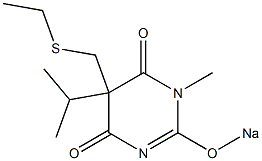 5-(Ethylthiomethyl)-5-isopropyl-1-methyl-2-sodiooxy-4,6(1H,5H)-pyrimidinedione Struktur