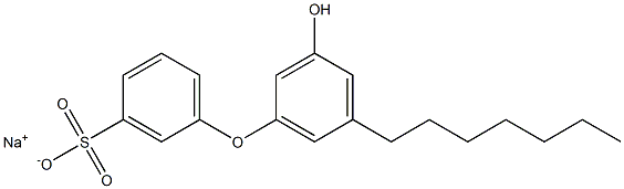 3'-Hydroxy-5'-heptyl[oxybisbenzene]-3-sulfonic acid sodium salt Struktur