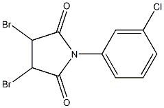 1-(3-Chlorophenyl)-3,4-dibromopyrrolidine-2,5-dione Struktur