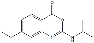 2-Isopropylamino-7-ethyl-4H-3,1-benzoxazin-4-one Struktur