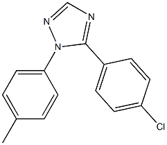 1-(4-Methylphenyl)-5-(4-chlorophenyl)-1H-1,2,4-triazole Struktur