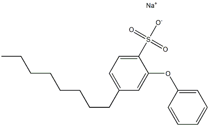 4-Octyl-2-phenoxybenzenesulfonic acid sodium salt Struktur