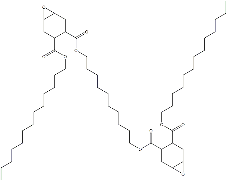 Bis[2-(tridecyloxycarbonyl)-4,5-epoxy-1-cyclohexanecarboxylic acid]1,10-decanediyl ester Struktur