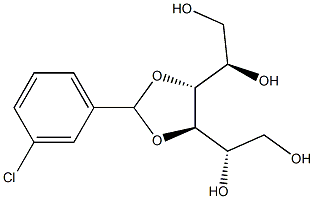 3-O,4-O-(3-Chlorobenzylidene)-D-glucitol Struktur