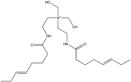 N,N-Bis(hydroxymethyl)-2-(5-octenoylamino)-N-[2-(5-octenoylamino)ethyl]ethanaminium Struktur