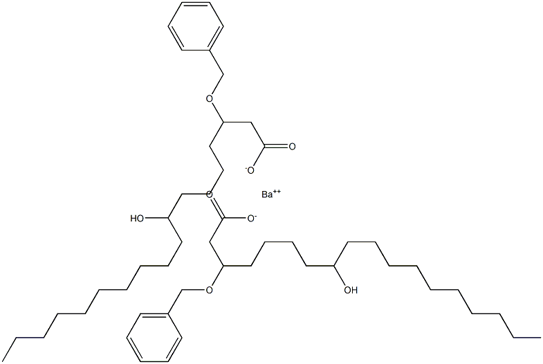 Bis(3-benzyloxy-8-hydroxystearic acid)barium salt Struktur