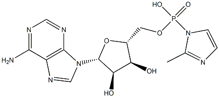 Adenosine 5'-(2-methyl-1H-imidazole-1-yl) phosphonate Struktur