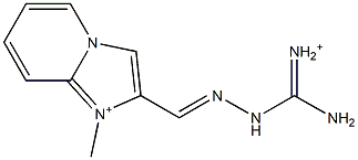 1-Methyl-2-[[2-[amino(iminio)methyl]hydrazono]methyl]imidazo[1,2-a]pyridine-1-ium Struktur