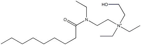 2-(N-Ethyl-N-nonanoylamino)-N,N-diethyl-N-(2-hydroxyethyl)ethanaminium Struktur