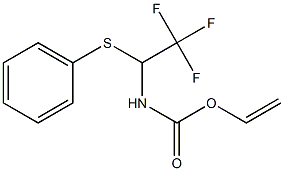 N-(2,2,2-Trifluoro-1-phenylthioethyl)carbamic acid ethenyl ester Struktur