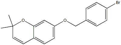 7-(4-Bromobenzyloxy)-2,2-dimethyl-2H-1-benzopyran Struktur