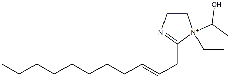 1-Ethyl-1-(1-hydroxyethyl)-2-(2-undecenyl)-2-imidazoline-1-ium Struktur