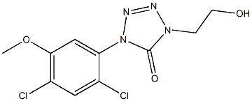 1-(2,4-Dichloro-5-methoxyphenyl)-4-(2-hydroxyethyl)-1H-tetrazol-5(4H)-one Struktur