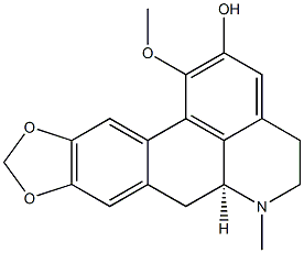 [6aS,(+)]-5,6,6a,7-Tetrahydro-1-methoxy-6-methyl-4H-benzo[de][1,3]benzodioxolo[5,6-g]quinoline-2-ol Struktur