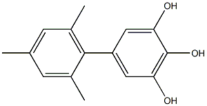 5-(2,4,6-Trimethylphenyl)benzene-1,2,3-triol Struktur