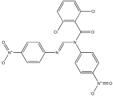 N1-(2,6-Dichlorobenzoyl)-N1,N2-bis(4-nitrophenyl)formamidine Struktur