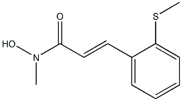 N-Hydroxy-N-methyl-3-[2-(methylthio)phenyl]propenamide Struktur