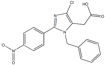 1-Benzyl-4-chloro-2-(4-nitrophenyl)-1H-imidazole-5-acetic acid Struktur