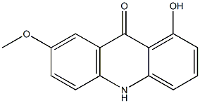 1-Hydroxy-7-methoxyacridin-9(10H)-one Struktur