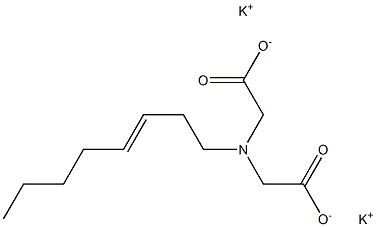 (3-Octenyl)iminodiacetic acid dipotassium salt Struktur