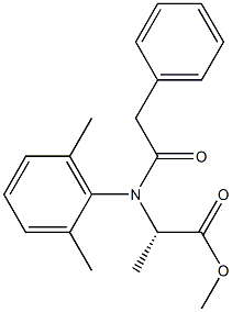 (2S)-2-[(2,6-Dimethylphenyl)(phenylacetyl)amino]propanoic acid methyl ester Struktur