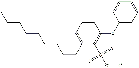 2-Nonyl-6-phenoxybenzenesulfonic acid potassium salt Struktur