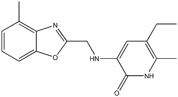 5-Ethyl-6-methyl-3-[[(4-methylbenzoxazol-2-yl)methyl]amino]pyridin-2(1H)-one Struktur