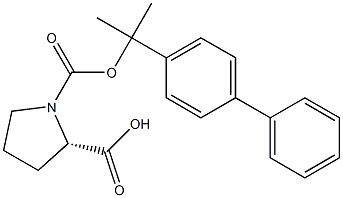 (2S)-1,2-Pyrrolidinedicarboxylic acid 1-[1-(1,1'-biphenyl-4-yl)-1-methylethyl] ester Struktur